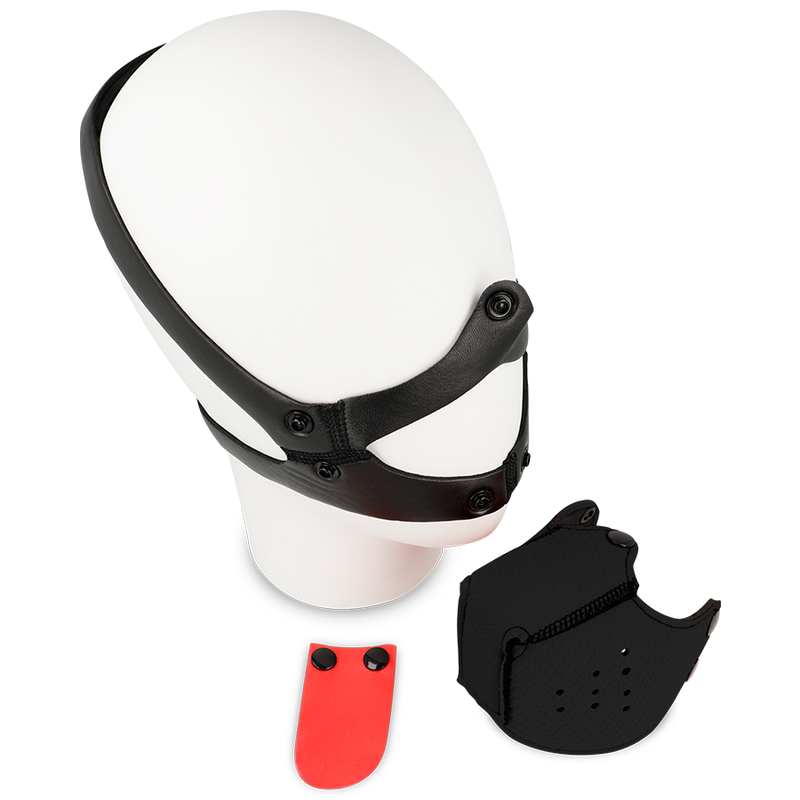 Muselière fétichiste noire ajustable — OHMAMA FETISH