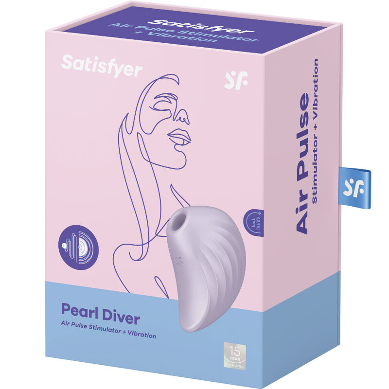 Stimulateur double impulsion d'air Pearl Diver violet — Satisfyer Air Pulse