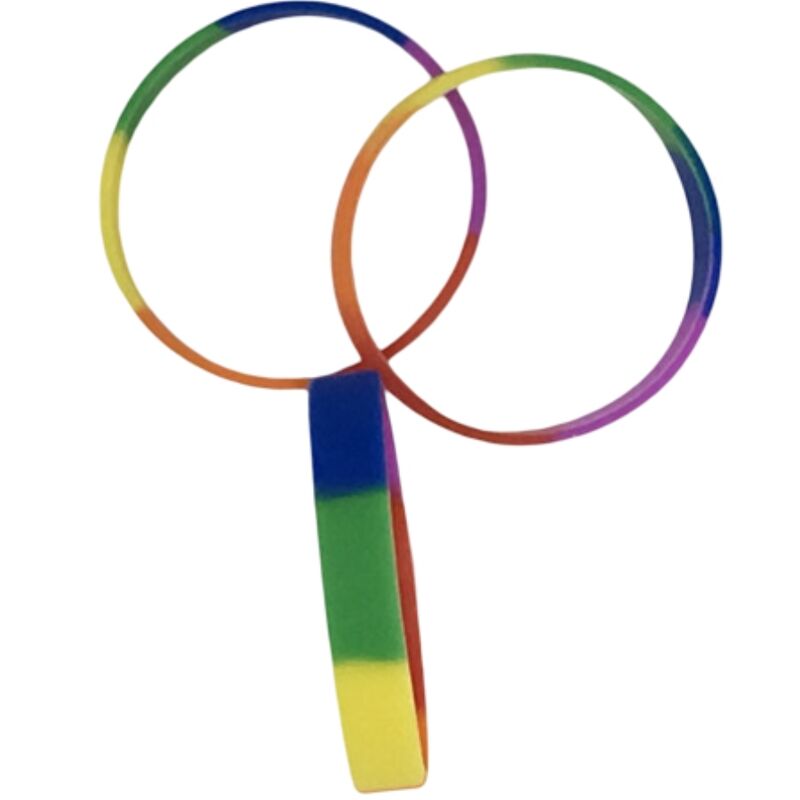 Bracelet silicone fierté arc-en-ciel — PRIDE