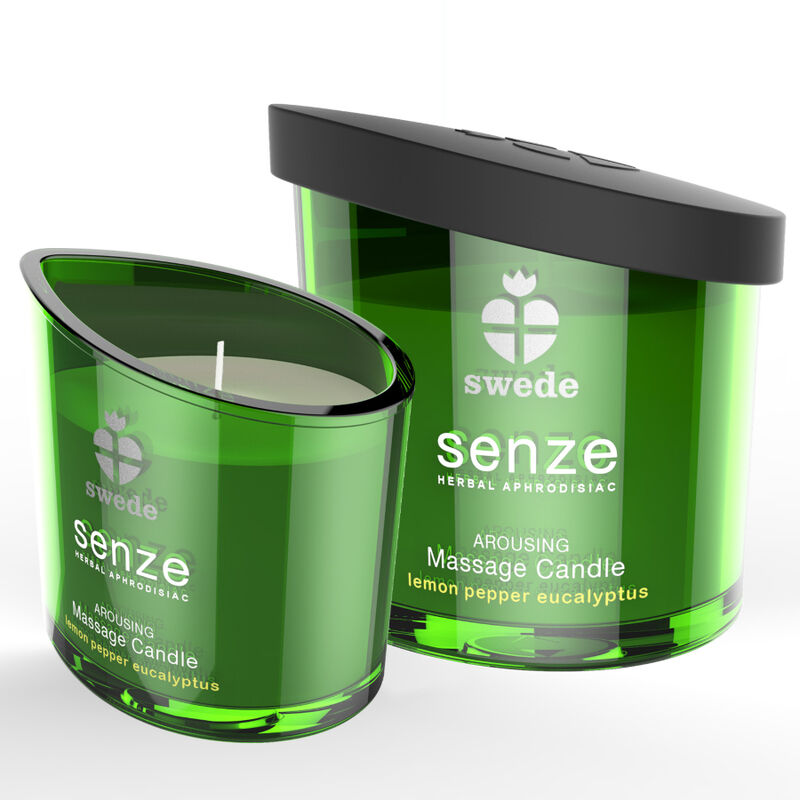Bougie de massage excitante Senze aux notes de citron, poivre et eucalyptus — SWEDE