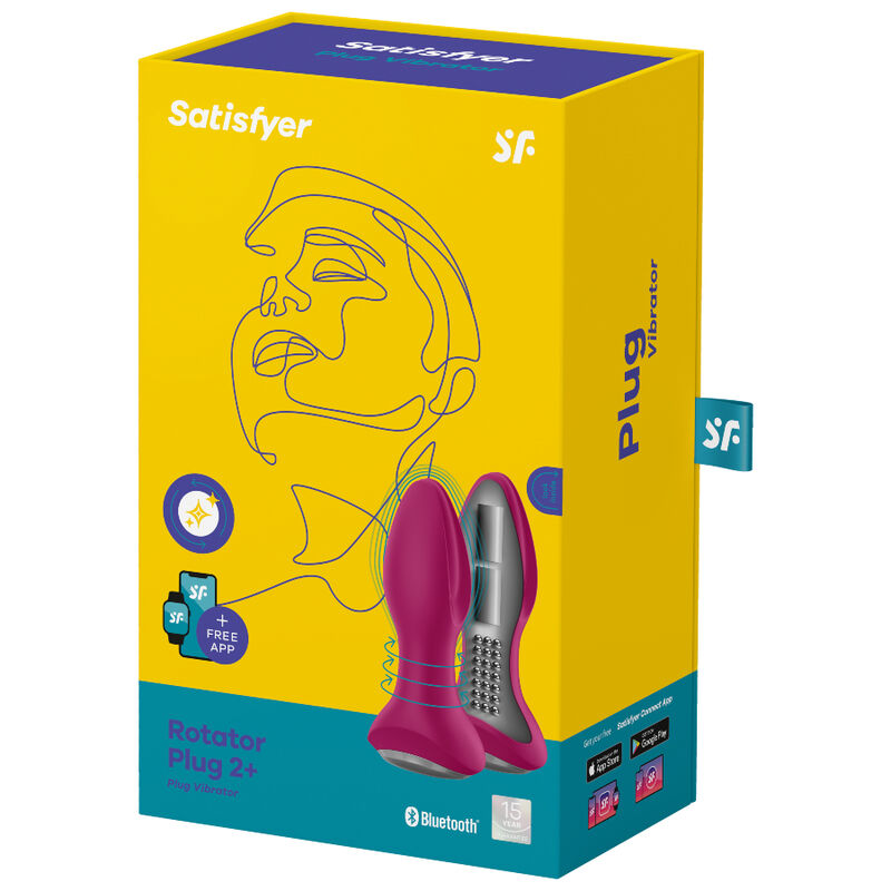 Plug rotatif vibrant connecté 2+ rouge — Satisfyer Connect
