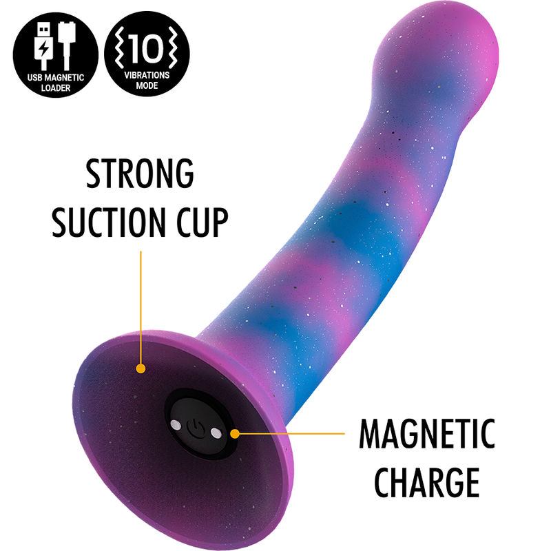 Galactic Vibrating Dildo Compatible with Watchme — MYTHOLOGY