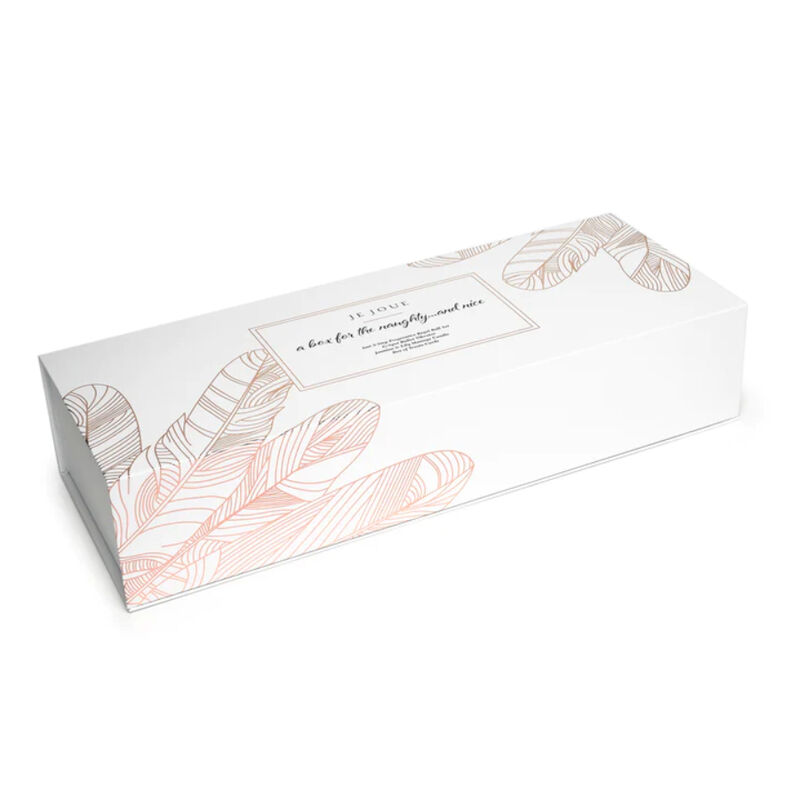 Coffret bien-être intime plume et or rose — JE JOUE