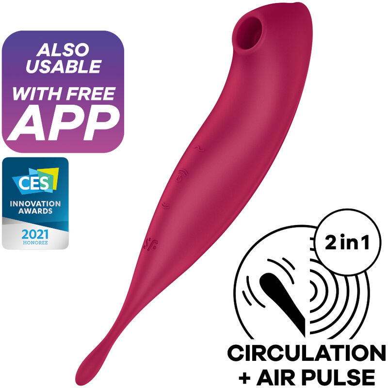 Vibrateur double stimulation à ondes de pression connecté — SATISFYER CONNECT