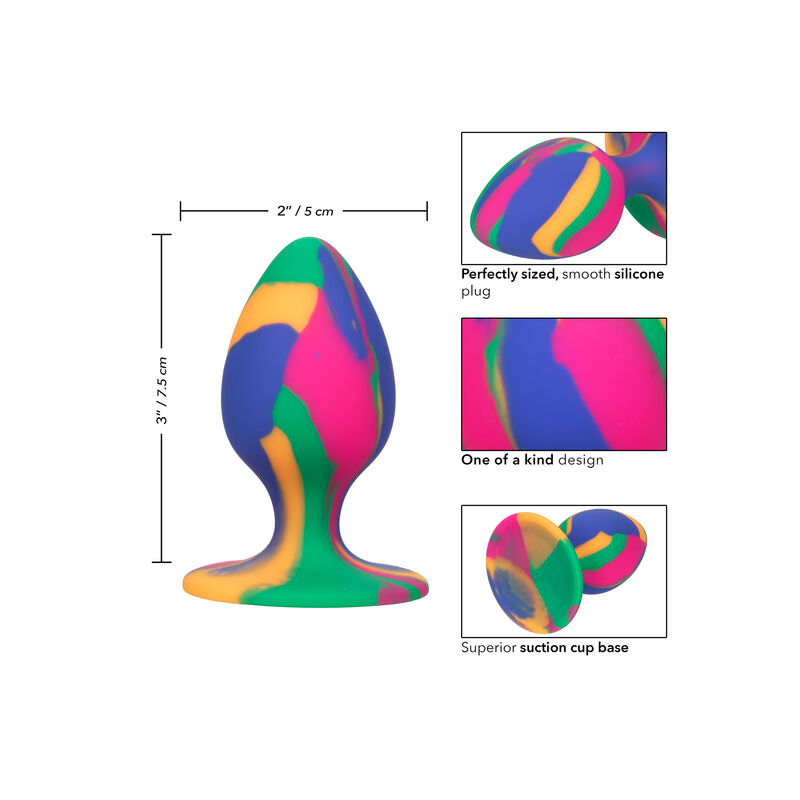Bouchon anal tie-dye moyen — CALEXOTICS
