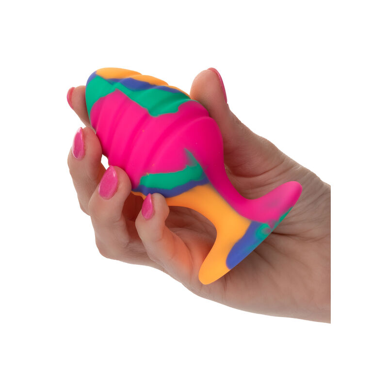 Plug anal tie-dye vibrant à ventouse — CALEXOTICS