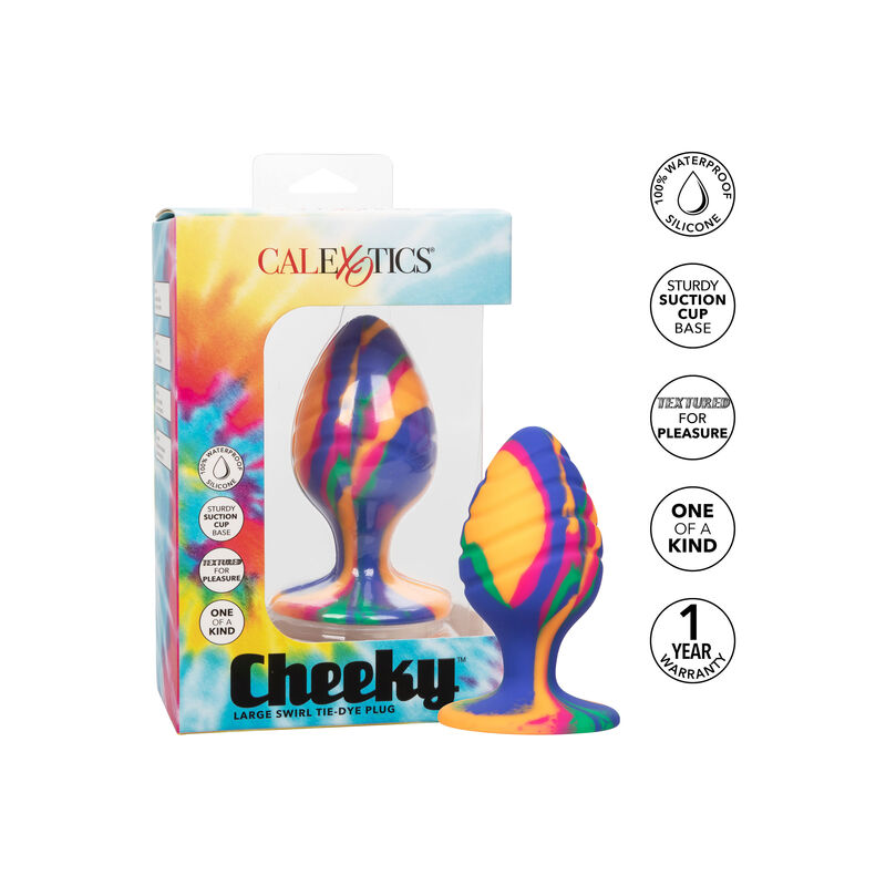 Plug anal tie-dye vibrant à ventouse — CALEXOTICS