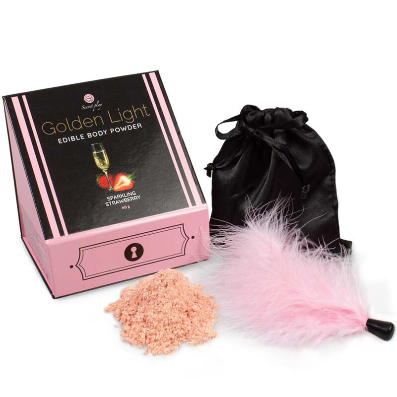 Kit poudre comestible et plume chatouilleuse saveur fraise pétillante — SECRETPLAY 100% GAMES