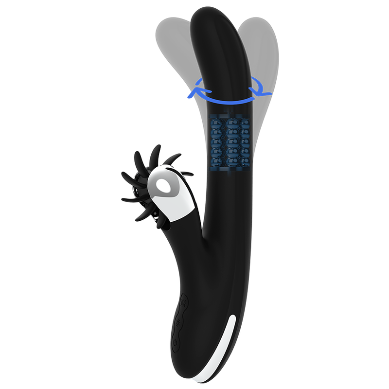 Vibrateur lapin rotatif Storm — BLACK&SILVER