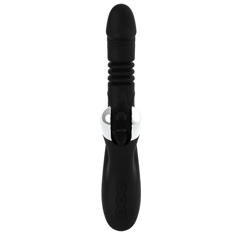 Stimulateur double bunny à effet va-et-vient — BLACK&SILVER