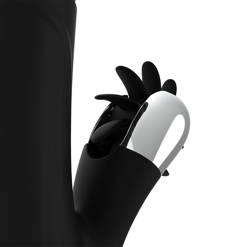 Stimulateur double bunny à effet va-et-vient — BLACK&SILVER