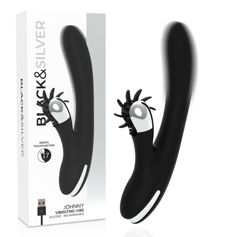 Vibrateur bunny Johnny vibrant puissant — BLACK&SILVER