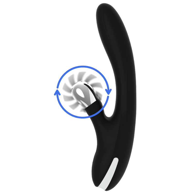 Stimulateur double action vague et vibrations — BLACK&SILVER
