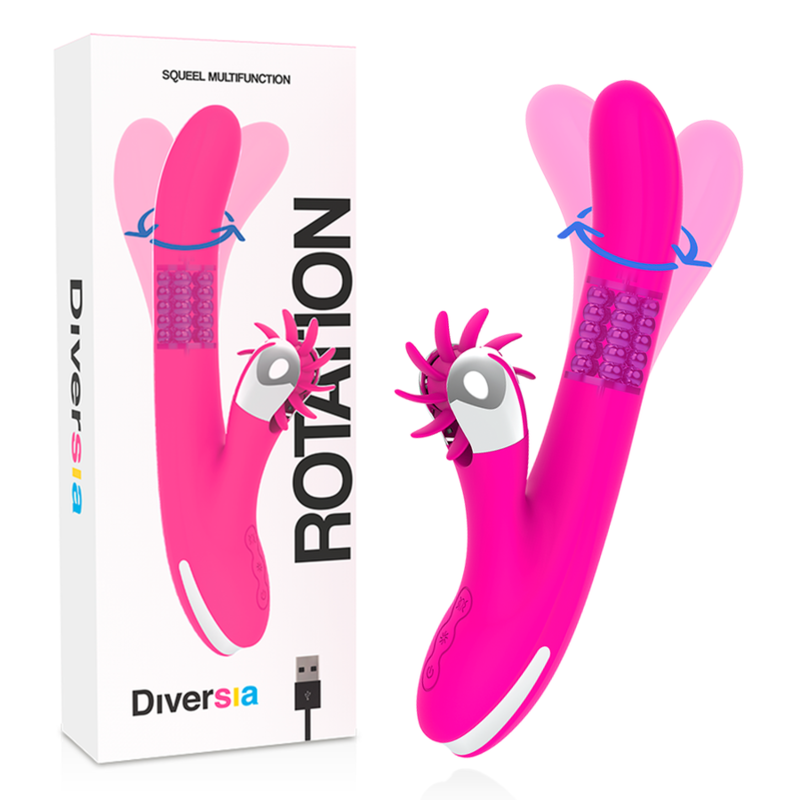 Lapin rotateur vibrant à double stimulation — DIVERSIA