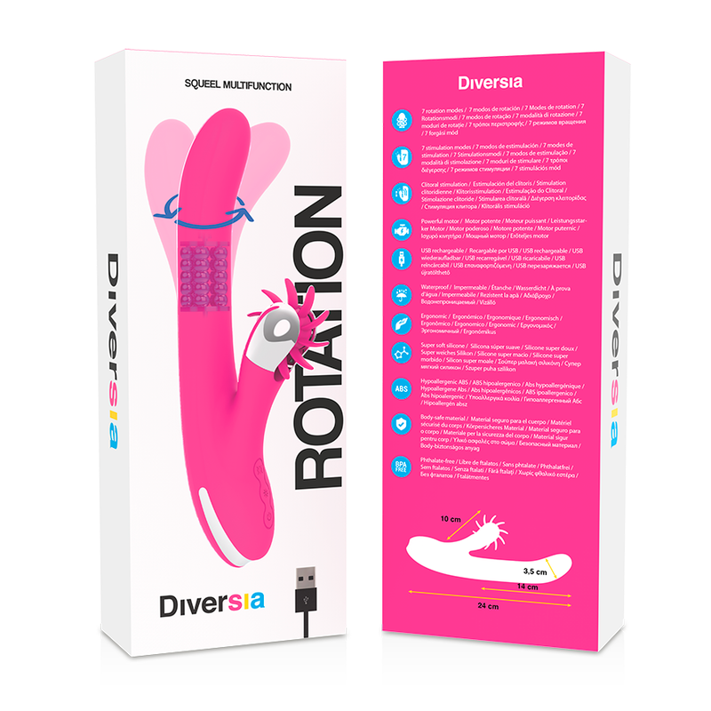 Lapin rotateur vibrant à double stimulation — DIVERSIA