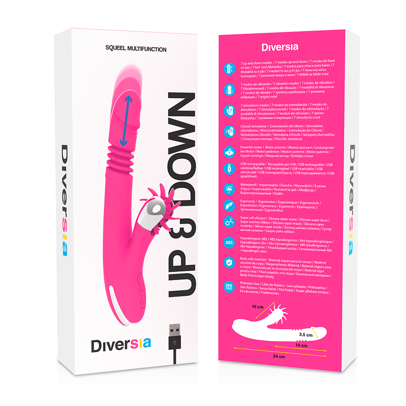 Stimulateur vibrant et rotatif Bunny Up & Down — DIVERSIA