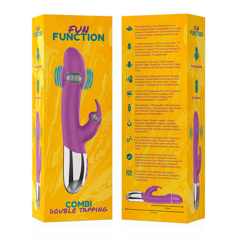 Stimulateur double lapin vibrant rechargeable — FUN FUNCTION