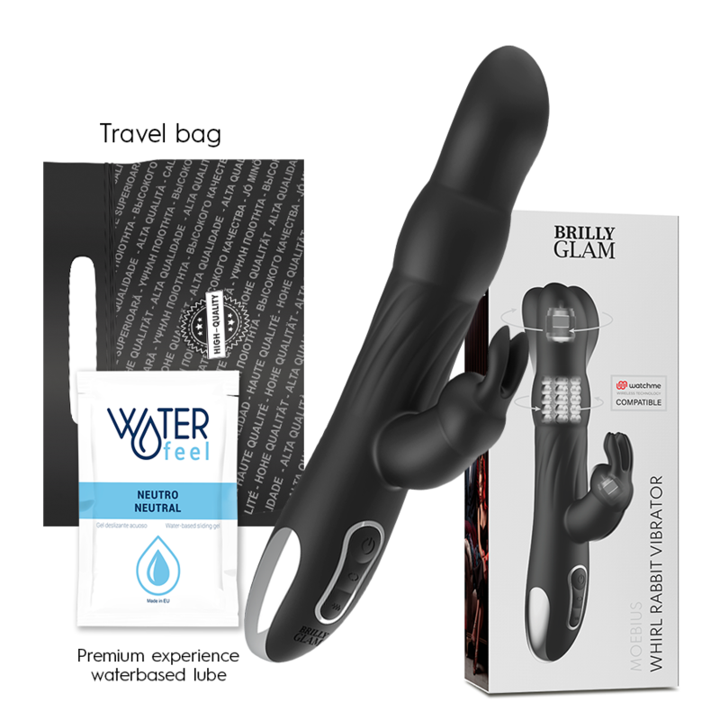 Vibromasseur rabbit rotatif moebius avec télécommande watchme — BRILLY GLAM