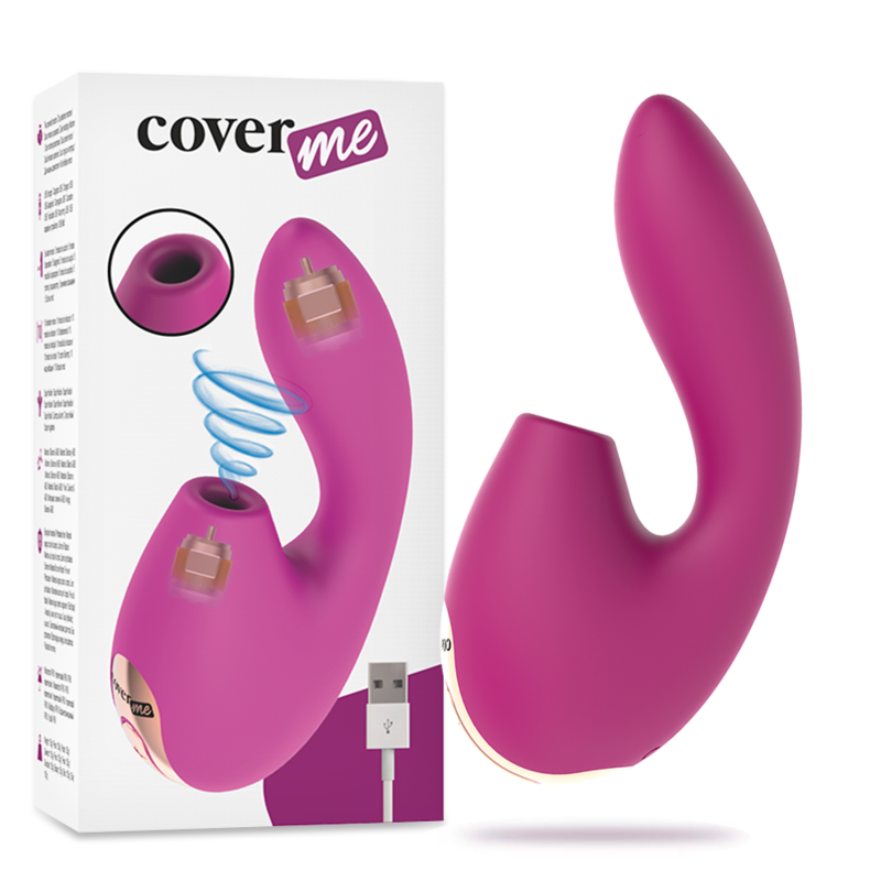 Stimulateur double plaisir avec aspiration clitoridienne — COVERME