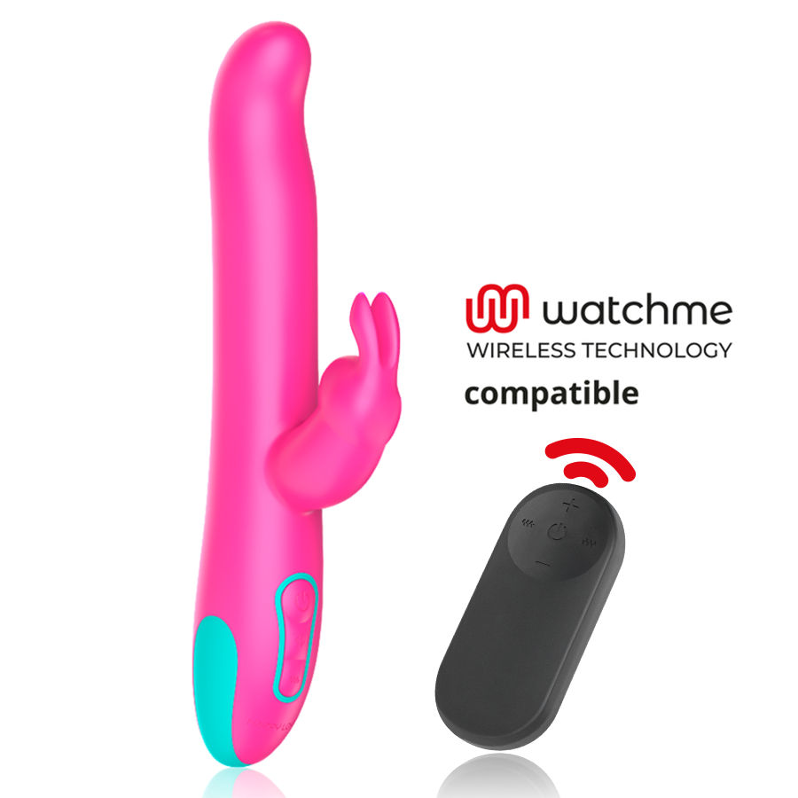 Vibromasseur rabbit rotatif double stimulation avec télécommande — HAPPY LOKY