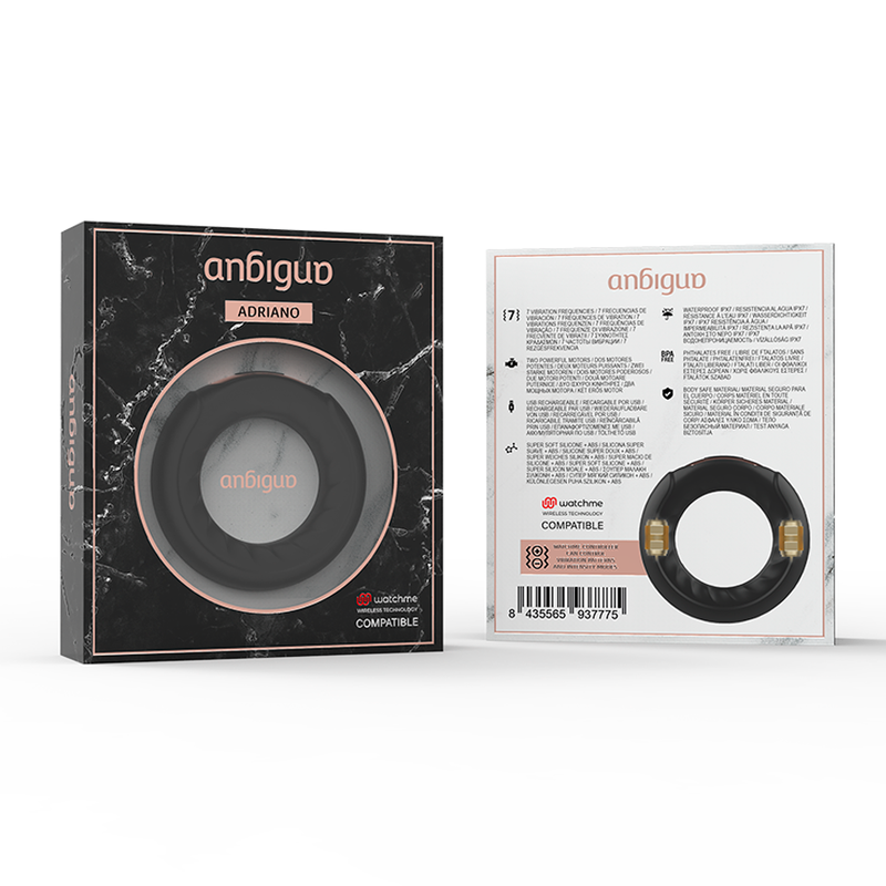 Anneau vibrant Adriano avec télécommande watchme — ANBIGUO