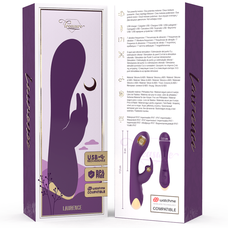 Vibromasseur rabbit avec télécommande Watchme — TREASURE