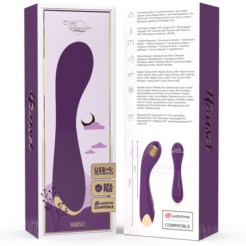Vibromasseur point G hansel avec télécommande Watchme — TREASURE