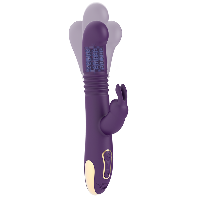 Vibromasseur rabbit rotatif télescopique avec télécommande montre — TREASURE