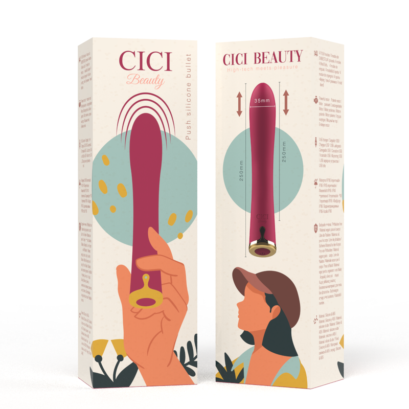 Bullet vibrant push premium en silicone — CICI BEAUTY