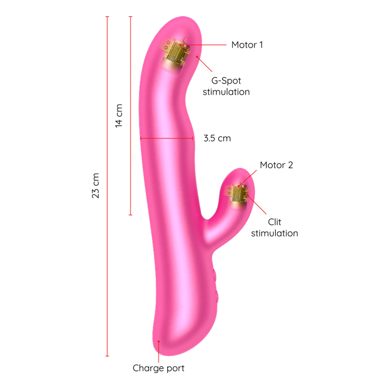 Lapin vibrant double stimulation rotation — ONINDER