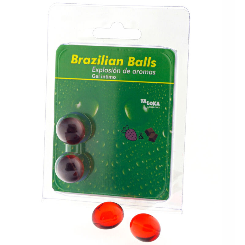 Boules brésiliennes gel intime fraise et chocolat — TALOKA