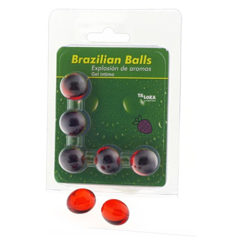 Gel intime 5 boules brésiliennes parfum fraise — TALOKA