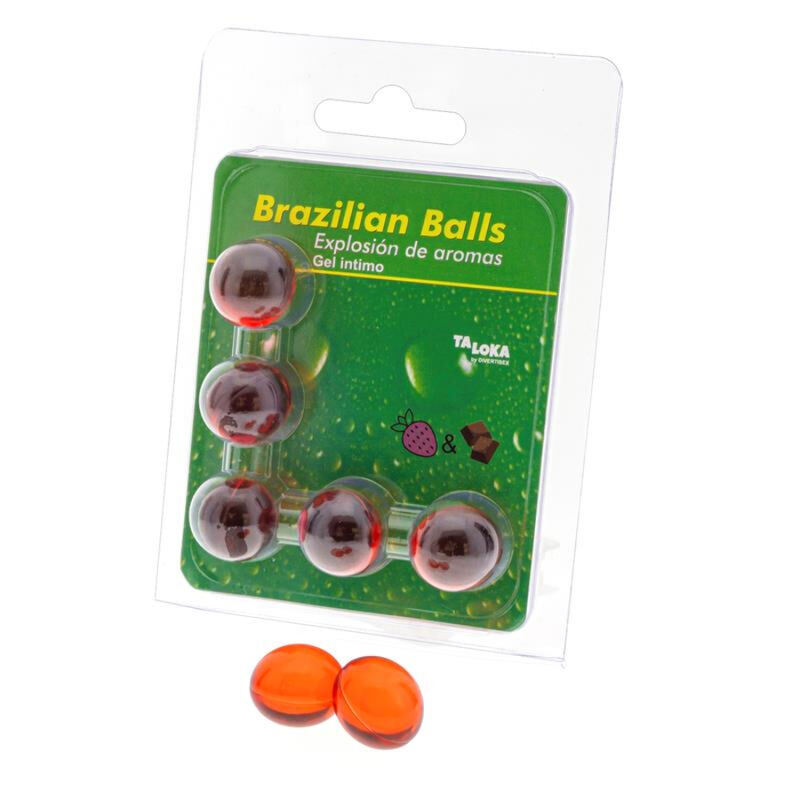 Coffret de 5 boules brésiliennes parfumées fraise et chocolat — TALOKA