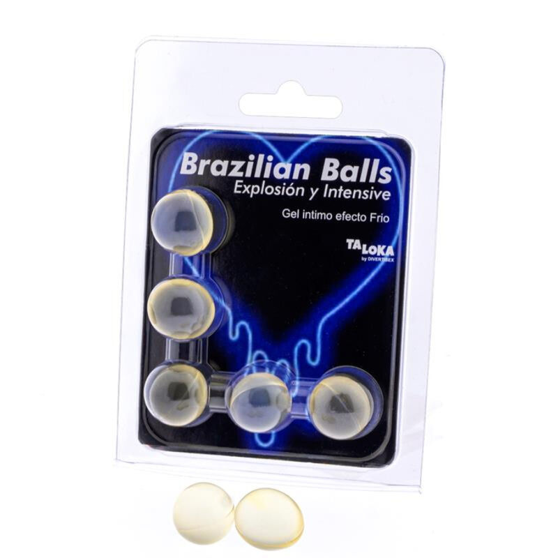 Lot de 5 boules brésiliennes gel excitant effet froid & vibration — TALOKA