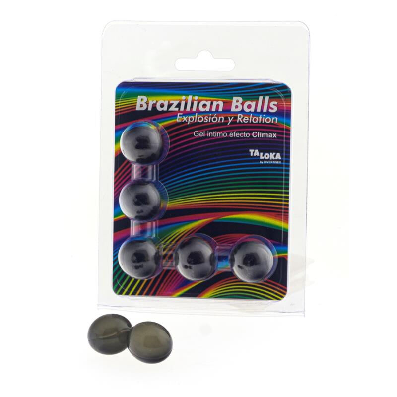 Coffret de 5 boules brésiliennes gel excitant effet climax — TALOKA
