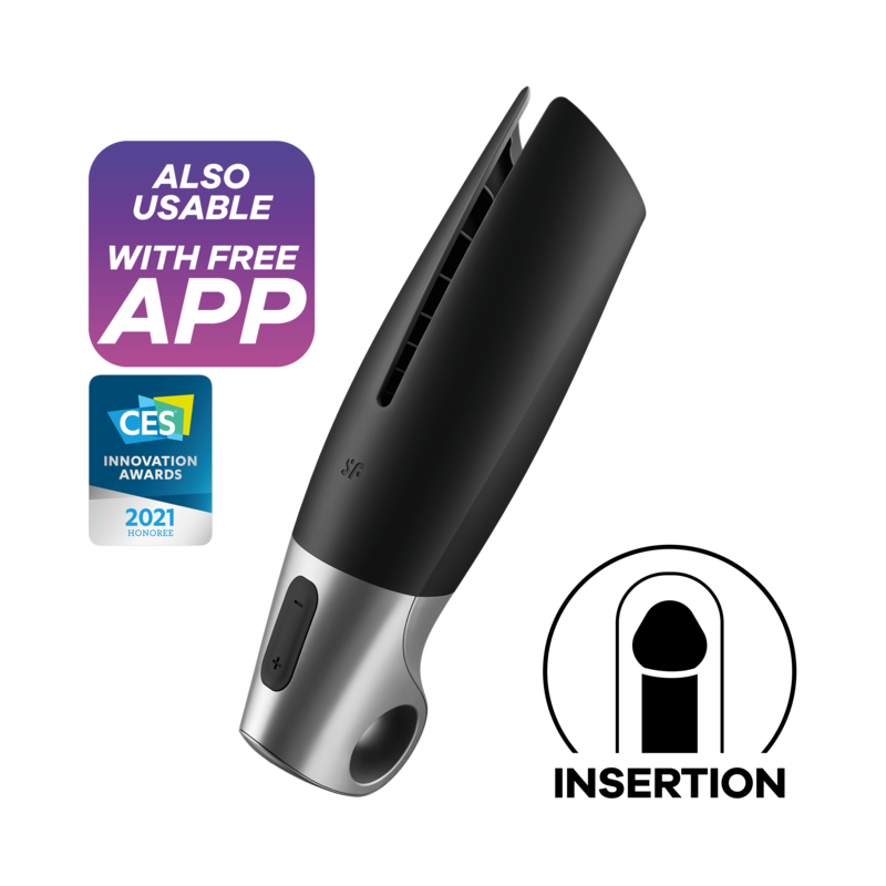 Masturbateur puissant connecté noir — SATISFYER MEN