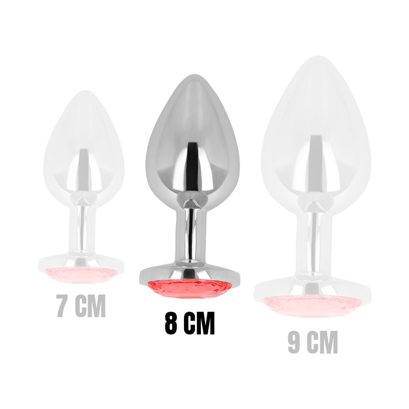 Plug anal en aluminium avec cristal rouge — OHMAMA ANAL