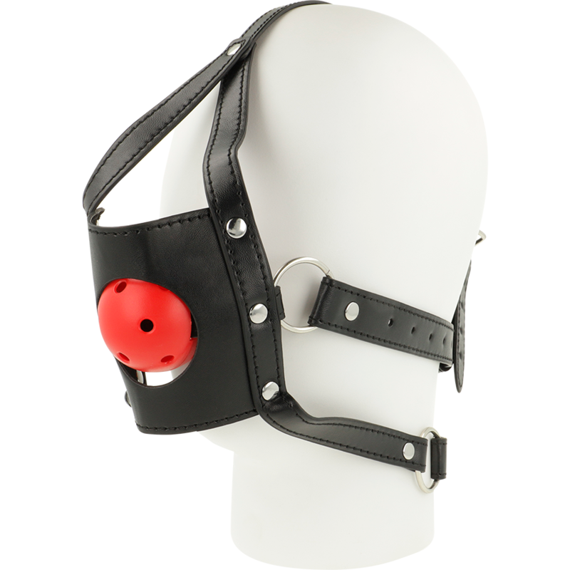 Harnais de tête ouvert en cuir — OHMAMA FETISH