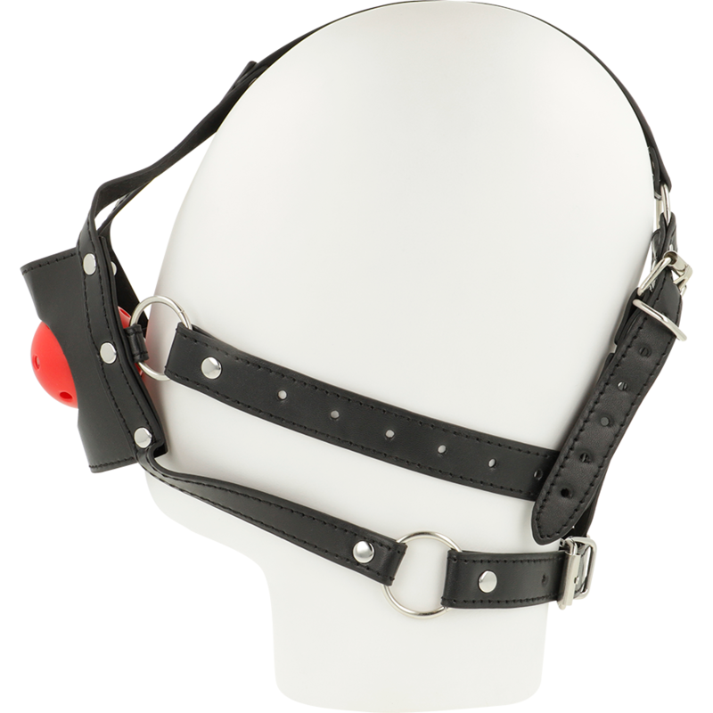 Harnais de tête ouvert en cuir — OHMAMA FETISH
