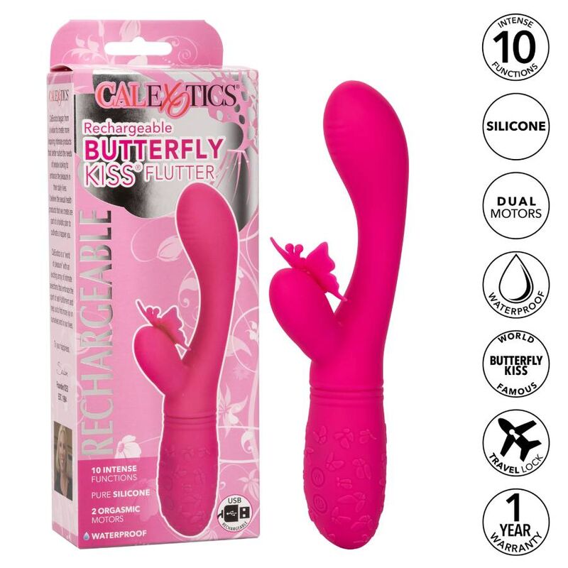 Vibromasseur papillon rechargeable à ailes flottantes — CALEXOTICS