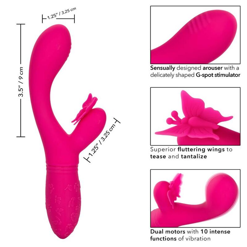 Vibromasseur papillon rechargeable à ailes flottantes — CALEXOTICS