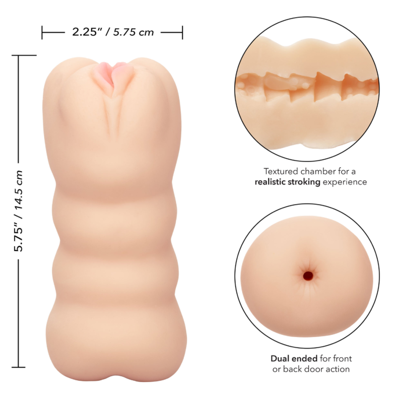 Masturbateur double extrémité ultra-doux — CALEXOTICS