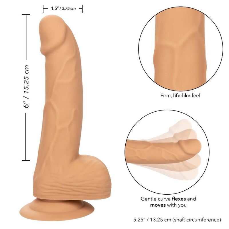 Dildo réaliste en silicone souple 15 cm — CALEXOTICS
