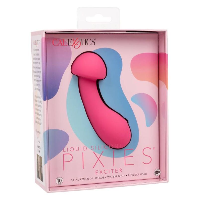 Pixies Exciter : masseur vibrant double face rose — CALEXOTICS