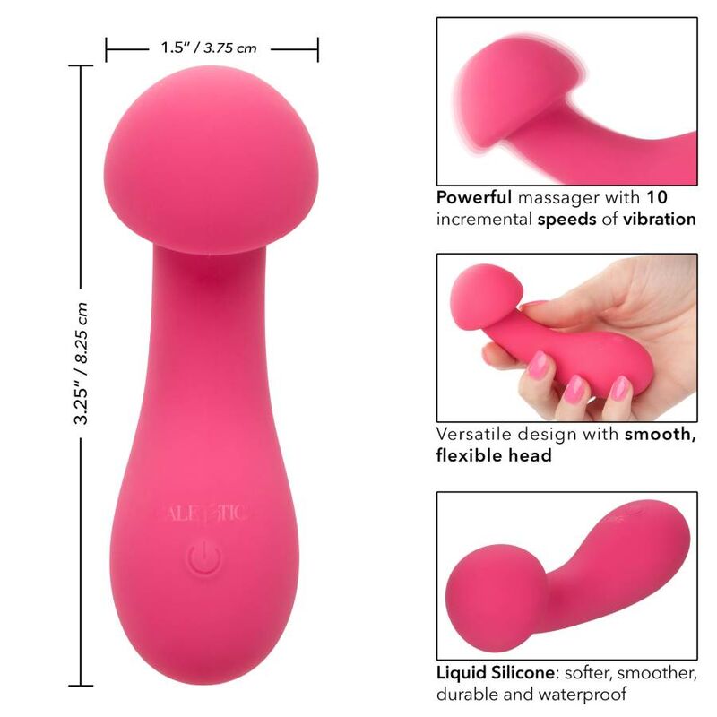 Pixies Exciter : masseur vibrant double face rose — CALEXOTICS