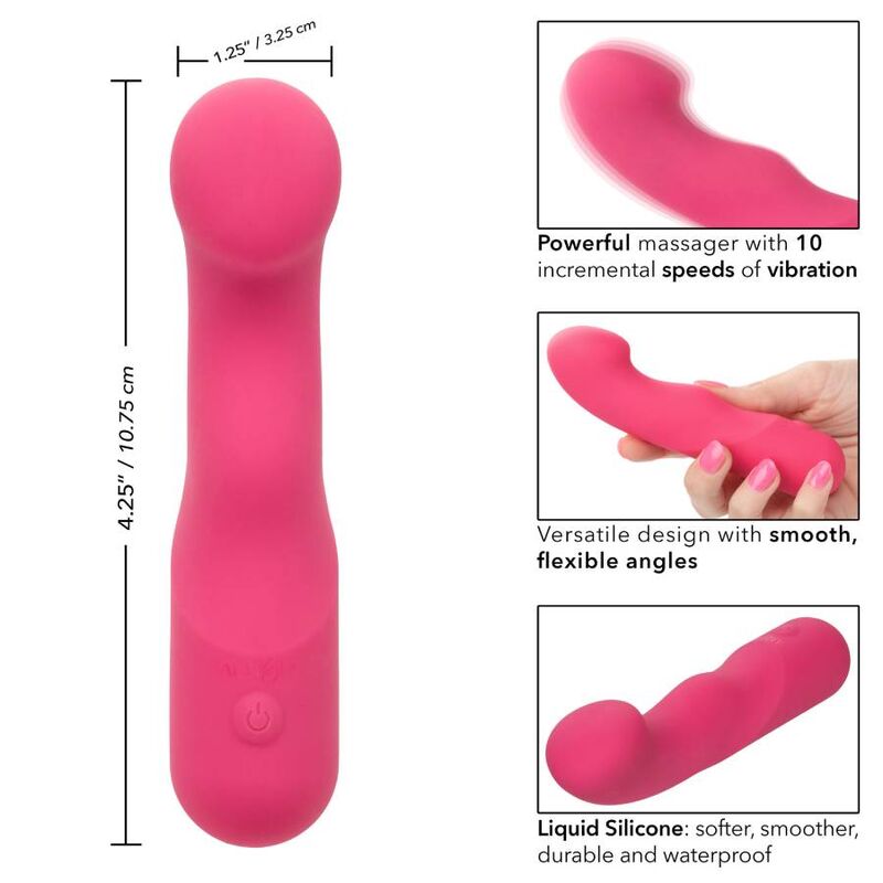 Vibromasseur incurvé double face en silicone liquide — CALEXOTICS
