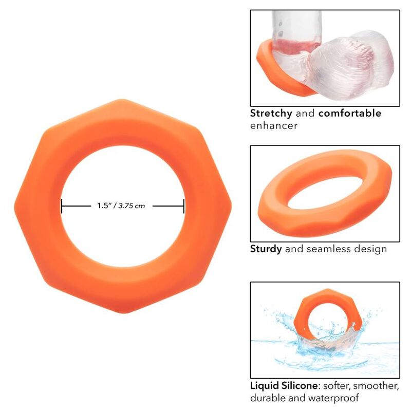Hexagonal Penis Ring Ultra-Soft Enhancer — CALEXOTICS
