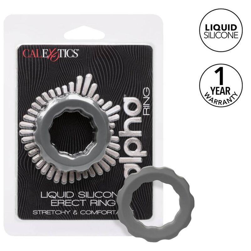 Anello di Erezione Alpha in Silicone Grigio — CALEXOTICS