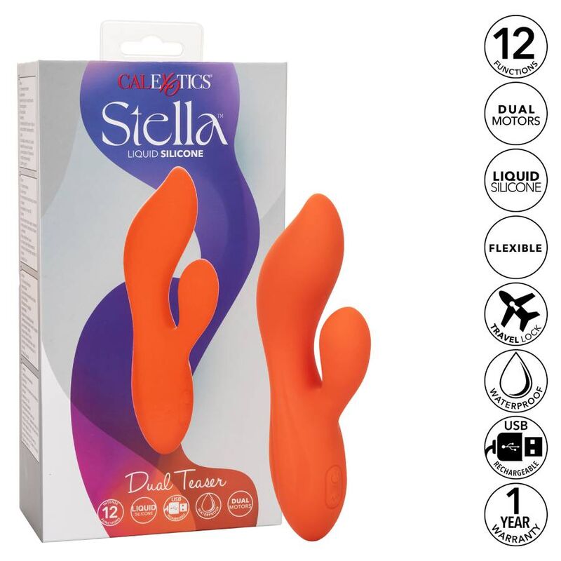 Double stimulateur Stella Dual Teaser orange — CALEXOTICS