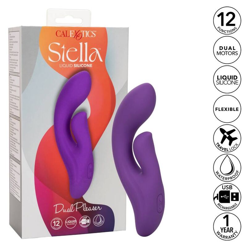 Double stimulateur vibrant Stella violet — CALEXOTICS